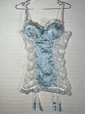 Oh La La Cheri Lacy Corset Lingerie Bodysuit Teddy Womens 1X XL Chemise